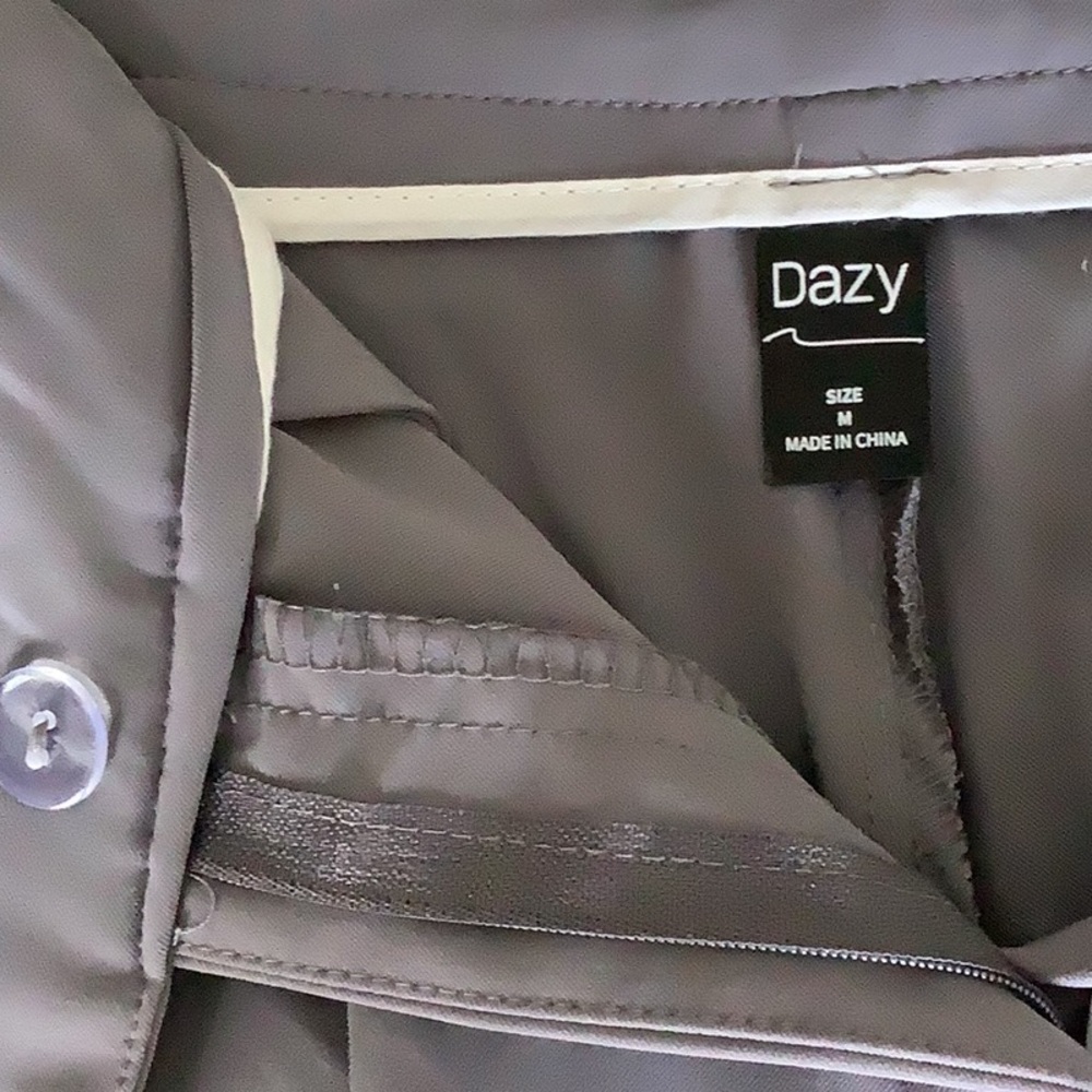 Contemporary Gray Wide-Leg High-Waisted Trousers - Picture 6 of 7